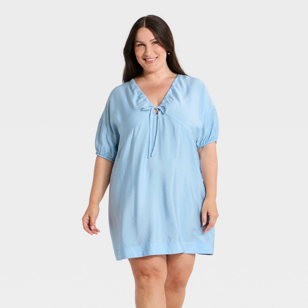 Women's Tie-Front Mini Dress - A New Day™ - thumbnail 4