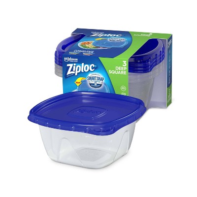 Ziploc Square Containers with Smart Snap Technology - 3ct