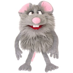 Living Puppets: Zig The Grey Friendly Monster - 14" Plush Hand Puppet, Handmade - 1 of 4