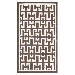 Newport Dhurrie Accent Rug - Chocolate / Ivory (3
