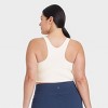 Women's Everyday Soft Light Support Ribbed Square Neck Cropped Sports Bra - All In Motion™ - 4 of 4