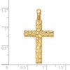 Black Bow Jewelry 14k Yellow Gold Polished Nugget Cross Pendant - 4 of 4