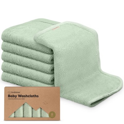 6pk Deluxe Baby Washcloths, Organic and Soft Baby Wash Cloth, Baby Bath Towel, Face Cloths