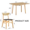 NicBex Dining Table Set for 6 Foldable Rectangular Dining Table MDF desktop with 6 Solid Wood Dining Chairs for Kitchen - 3 of 4