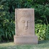 NAYSAYE Fountain Indoor Outdoor Figurine Water Feature High Sandstone Design for Garden Patio Lawn, Beige, 13"*39.4"*49.5" - 2 of 4