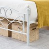 Twin Metal Bed Frame for Girls & Boys with Headboard, Strong Metal Slats Support, No Box Spring Needed Noise Free, White - 4 of 4