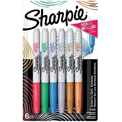 Sharpie Chisel Tip Metallic Marker - Assorted Colors, Set of 6