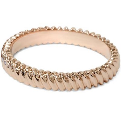 Pompeii3 14K Rose Gold Hand Carved Wedding Band