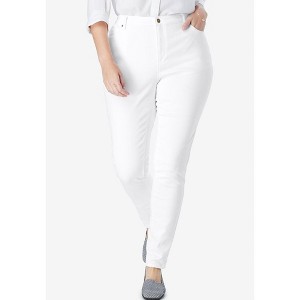 Woman Within Plus Size Tall Comfort Curve Slim-Leg Denim Jean - 1 of 4