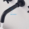 ChicFurnit Bathroom Sink Faucet Wall Mounted for Stylish Bathroom Sink Setup, Black, 13.77"*9.44"*3.14" - 4 of 4