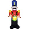 SEVOBAL Inflatable Holiday Decorations Christmas Inflatables Outdoor Decorations Nutcracker Soldier Inflatable Christmas Decor, Red, 48"*33.8"*96.5" - 2 of 4