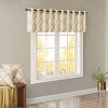 MAYEERTY 50x18" Fretwork Print Grommet Top Window Valance Beige/Gold - 4 of 4