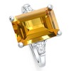 Pompeii3 Citrine & Diamond Ring White Gold Lab Created - 3 of 4