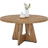 Maliang 47" Round Farmhouse Dining Table for 4 People - 3 of 4