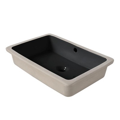 Black Ceramic Undermount Bathroom Sink