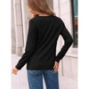 Women's Long Sleeve Tunic Blouse Pleated Dressy Casual Shirt Fall Trendy Loose Fit Business Tops - 4 of 4