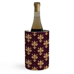 Avenie Fleur De Lis In Royal Burgundy Wine Chiller - 1 of 2