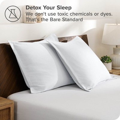 White Hypoallergenic Euro Size Polyester Pillow Sham Set
