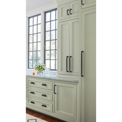 Matte Black Modern 19-inch Appliance Pull with Mounting Hardware