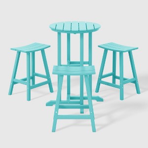 WestinTrends Malibu All Weather Hdpe Outdoor Patio Counter Height Bistro Set (4-Piece) - 1 of 4