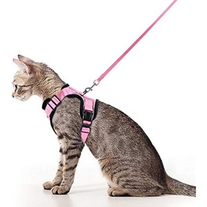 rabbitgoo Cat Harness and Leash for Walking, , Easy Control Breathable Reflective Strips Jacket, Pink, XXS - 1 of 1