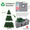 7.5 ft Christmas Tree Storage Bag Heavy Duty Tote Bag with Handles & Dual Zippers-HOMLUX - 2 of 4