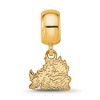 Black Bow Jewelry 14k Yellow Gold Plated Sterling Silver Texas Christian Horned Frogs NCAA Bead Charm - 3 of 4