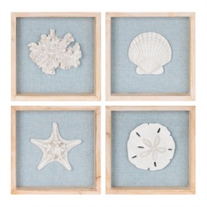 Framed Beach Wall Plaque (Set of 4) - 1 of 4