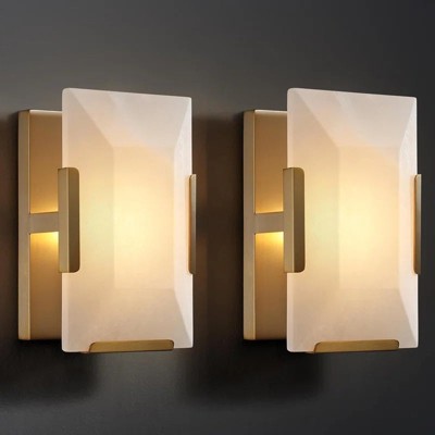 Alesia Solid Brass Flush Mounted Sconce