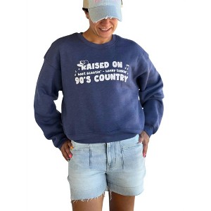 Women's Raised on 90’s Country Sweatshirt - OAT COLLECTIVE - 1 of 1