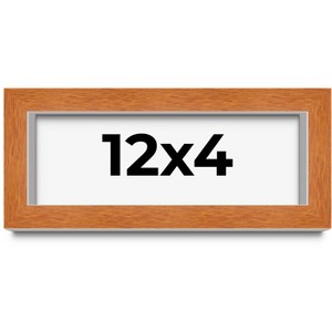 PosterPalooza | Panoramic Modernist Brown Picture Frame - UV Acrylic, Foam Board Backing, Hanging Hardware - 1 of 4