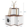 Cat Tree Litter Box Enclosure Hidden Litter Box, Large Tall Cat Tower for Indoor Cats Large Adult - 2 of 4