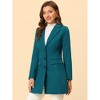 INSPIRE CHIC Women's Notched Lapel Single Breasted Outwear Fall coat - 2 of 4