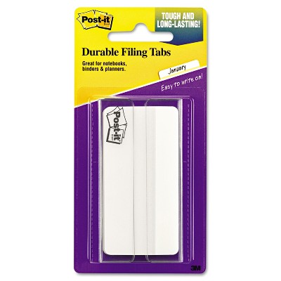 Post-it White 3" File Tabs with Dispenser, 50-Pack
