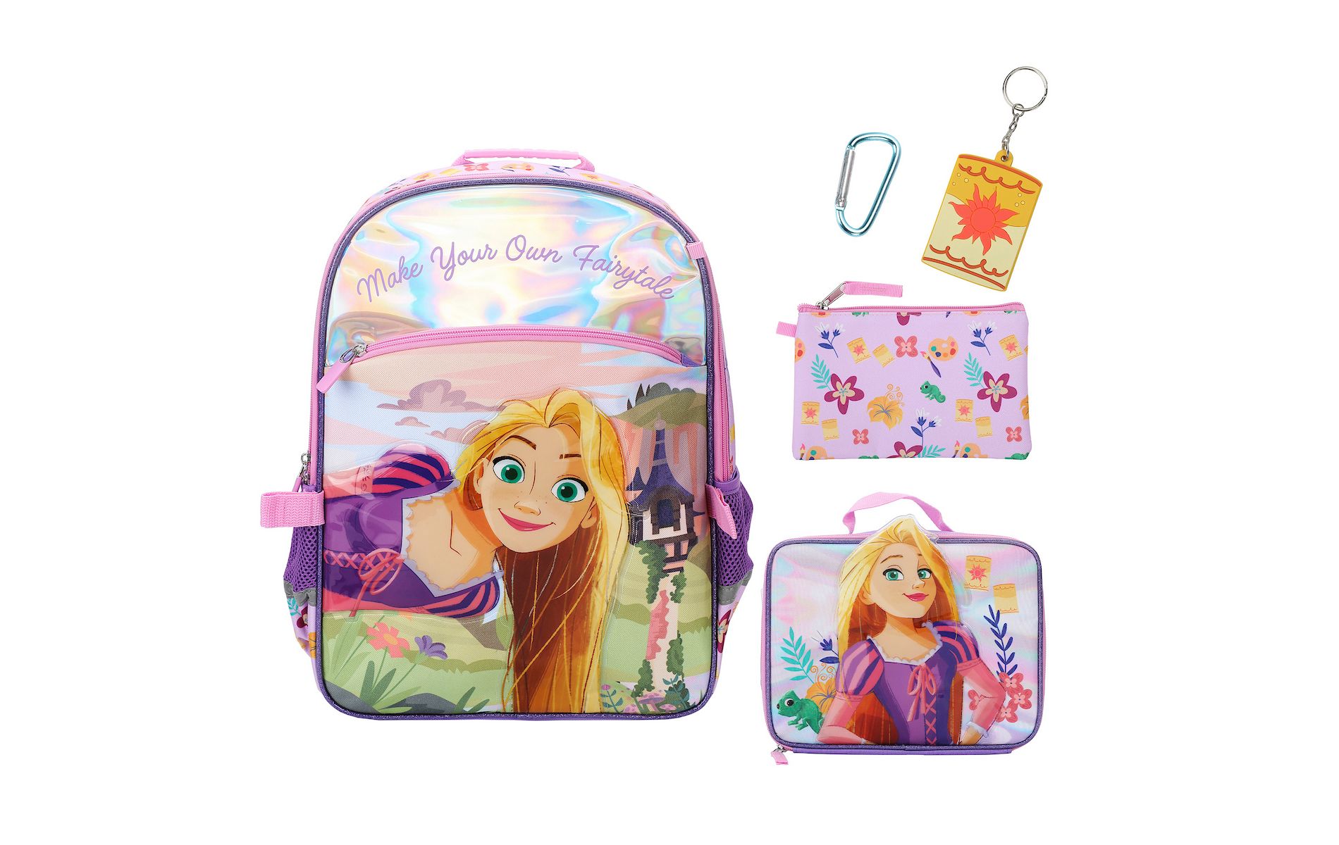 Disney's Tangled Rapunzel 5-Piece 16" Youth Backpack And Lunch Set For School & Travel