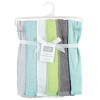 Hudson Baby Infant Boy Rayon from Bamboo Burpcloth 6pk, Gray Mint Lime, One Size - 2 of 4