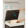 SONGMICS Storage Basket with Lid, 9.2 Gallon (35L) Storage Bin, Removable Liner, Metal Frame, for Bedroom, Laundry Room, Brown - 4 of 4