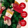 Joyfy 12 Pcs Mini Christmas Stockings, Xmas Santa Snowman Reindeer Burlap Stockings for Christmas Tree Holiday Decoration Present Holders Treat Bags - 3 of 4