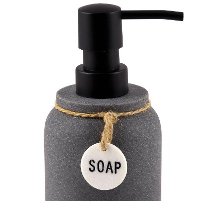 Eton Dark Gray Resin and Plastic Lotion Pump Set