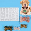 JDICTION Pet Tag Resin Molds - Silicone Casting Molds for Dog/Cat Collar Name Tags, Keychain Molds with 15 Keychains, Epoxy Molds for Pendants - 3 of 4