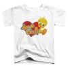 Looney Tunes Tweety Love Bird Valentine's Day Kids T Shirt For Toddler Boys And Girls, White - 2 of 4