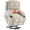 Swivel Recliner Sofa with Massage & Heat-Oversized Ergonomic 360°Rotating Rocking Chair,Thick Padding - 3 of 4