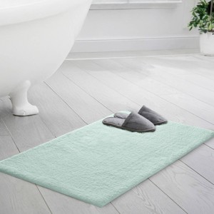 SEVOBAL Bath Rugs and Mats Cotton Tufted Reversible Bath RugNon Skid Bath Mats for Bathroom Floor Bath Rugs for Bath Room, Green, 72"*24"*0.75" - 1 of 4