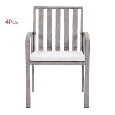 Cesicia 22.8''L x 26.2''W x 35''H 4 Pieces Gray Dining Chairs With Seat Cushion For Dinning rooms