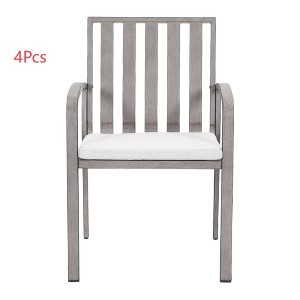 Cesicia 22.8''L x 26.2''W x 35''H 4 Pieces Gray Dining Chairs With Seat Cushion For Dinning rooms - 1 of 4