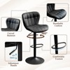 Furniliving Modern Swivel Barstools with Back, Set of 2, Faux Leather Upholstered Height-adjustable for Kitchen Island - 4 of 4