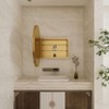 NicBex 31.5" Round Recessed Bathroom Storage Cabinet with Mirror,Metal Frame Mirrored Wall Mounted Cabinet with Adjustable Shelves - 3 of 4