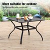 Captiva Designs 5pc Patio Dining Set with Slat-top Table & Gray Textilene Swivel Chairs - 2 of 4