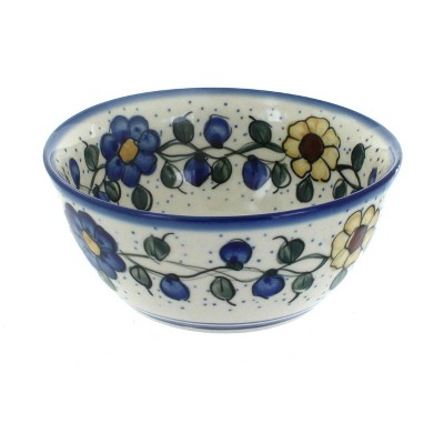 Blue Rose Polish Pottery Geranium Cereal Bowl