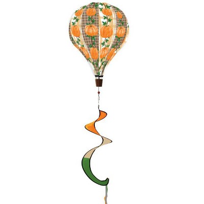 Briarwood Lane Fall Burlap Hot Air Balloon Windsock Wind Twister 54x12 Pumpkins Deluxe For Fall Balloon